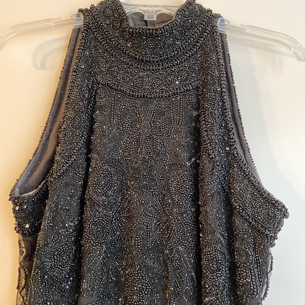 Fully beaded! Elegant Laurence Kazer evening gown.  Size L